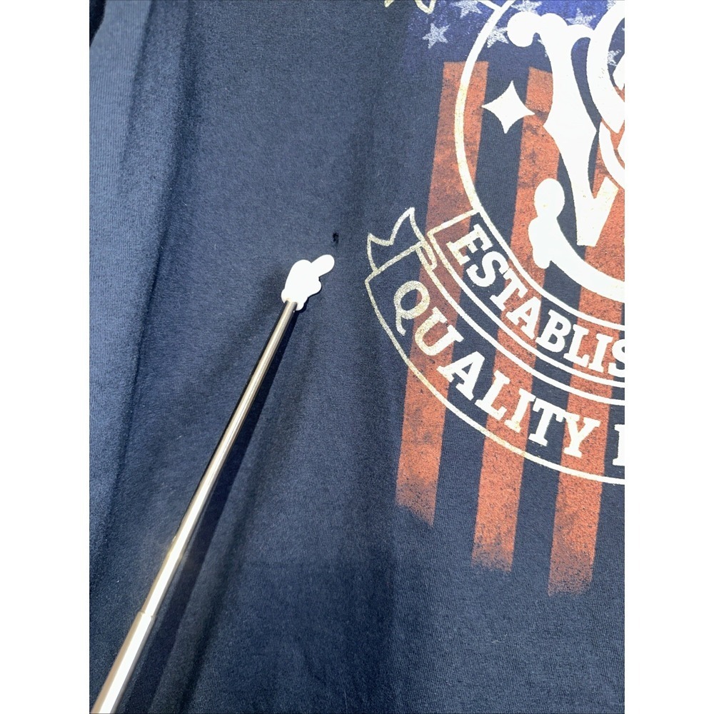 Men's Black Smith And Wesson Size 3XL Small Hole On Left‎ Back - Picture 4 of 4